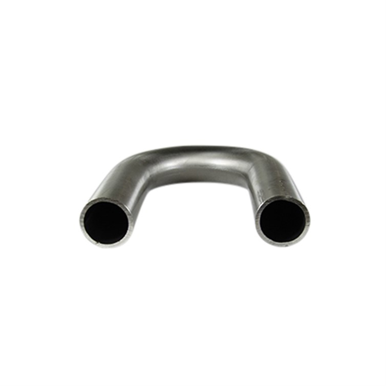 Stainless Steel Bent 180? Elbow w/ 2 Untrimmed Tangents, 1-5/8" Ins. Radius for 1.50" Dia Tube 6945B