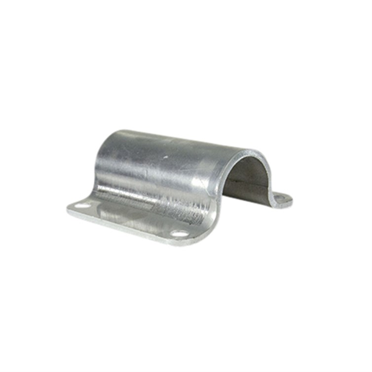Aluminum U-Bracket, 4.375" Wide, for 1.25" Pipe or 1.66" Tube with Four Mounting Holes 3683