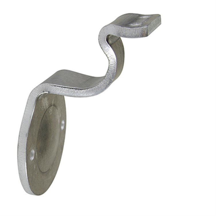 Aluminum 1/4" Round Saddle Wall Mount Handrail Bracket with Two Mounting Holes 2252R