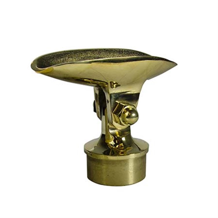 Brass Handrail Bracket with Adjustable Saddle, 1.50" 141539