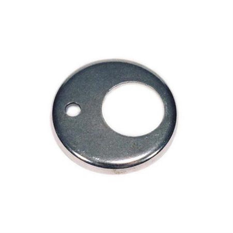 Stainless Steel Heavy Flush-Base Flange with 1 Offset Mounting Hole for 1-1/2" Pipe 2614R