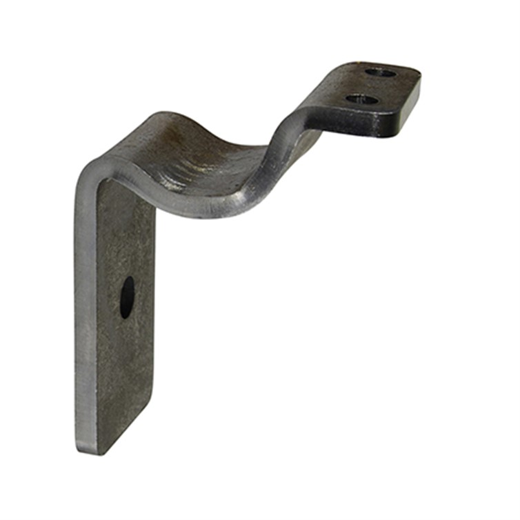 Steel Formed Extruded Flat Saddle Wall Mount Handrail Bracket with One Mounting Hole, 2-5/8" Proj. 1970F