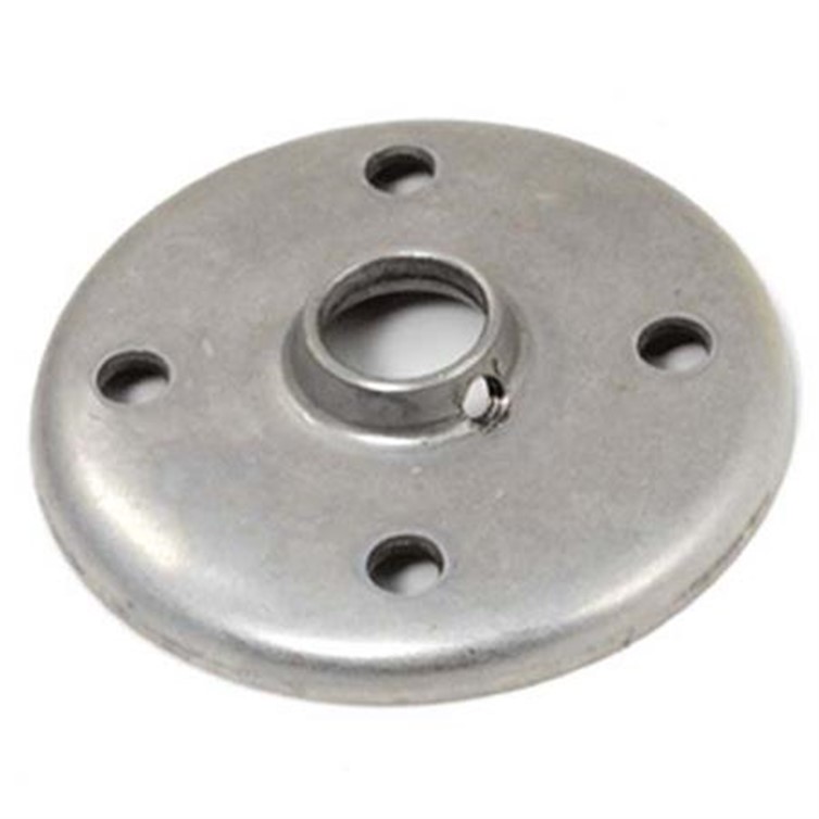 Stainless Steel Heavy Base Flange with 4 Mounting Holes and Set Screw for .75" Dia Tube 1515T