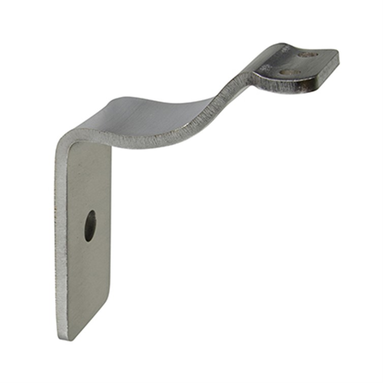 304 Satin Stainless Formed Extruded Round Saddle Wall Mount Handrail Bracket with One Mounting Hole 1998R