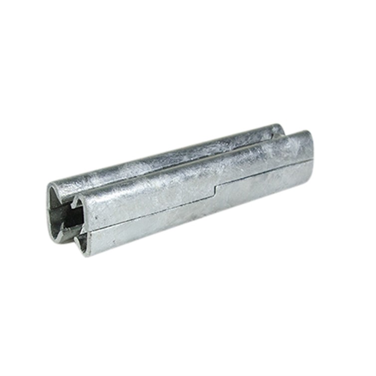 Galvanized Steel Single Splice-Lock for 1.50" Sch. 40 Pipe or 1.90" Tube with .145" Wall, 6" Length G3324