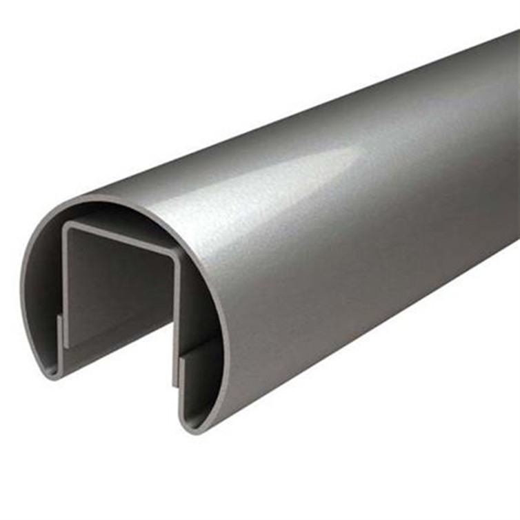 Slotted Top Rail, Stainless Steel, 3.00" Diam, .065" Wall, Mill, 10' GR330L