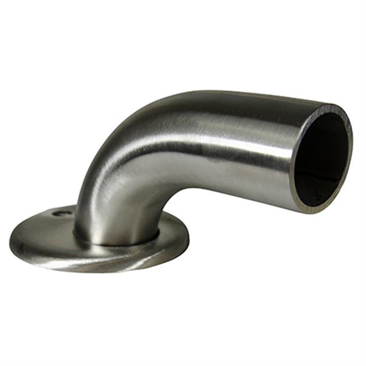 Wagner 1-Hole Stainless Steel Wall Return with 2-1/2" Projection, 1 Tangent, 1-1/4" Pipe 1115-1