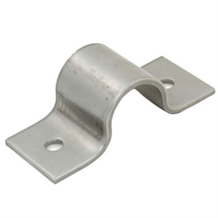 Steel U-Bracket, 2" Wide, for 2.50" Pipe or 2.875" Tube with Two Mounting Holes 3755