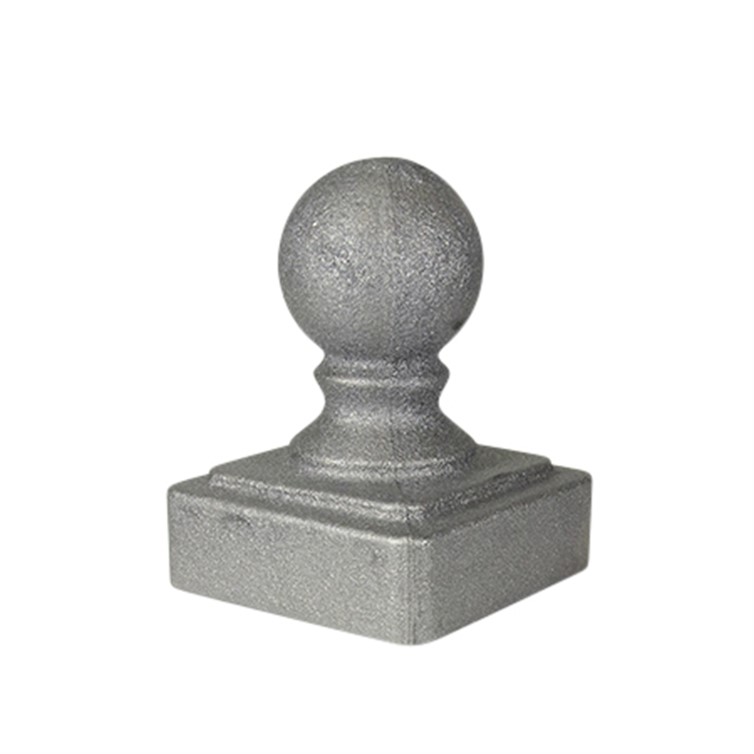 Cast Iron Ball Post Cap for 3" Square Tube BC3030