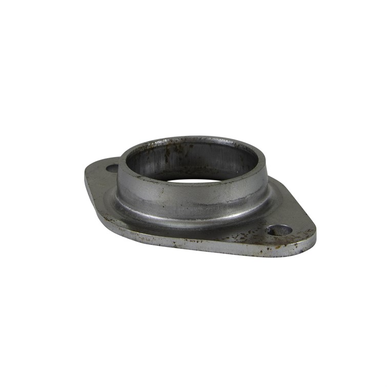 Steel Tapered Flat Base Flange for 1.50" Pipe or 1.90" Tube with Two Mounting Holes 4816