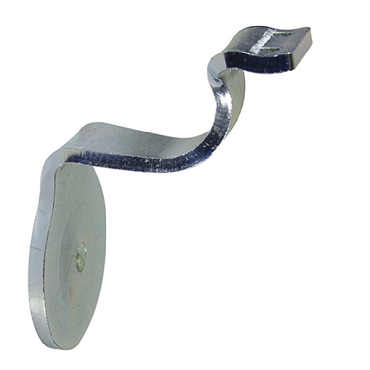 Zinc Plated Steel 1/4" Universal Saddle Wall Mount Handrail Bracket with One Mounting Hole 13251R.PL