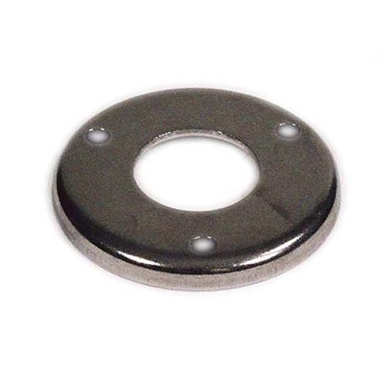 Stainless Steel Heavy Flush-Base Flange with 3 Mounting Holes for 1.50" Dia Tube 2615AT