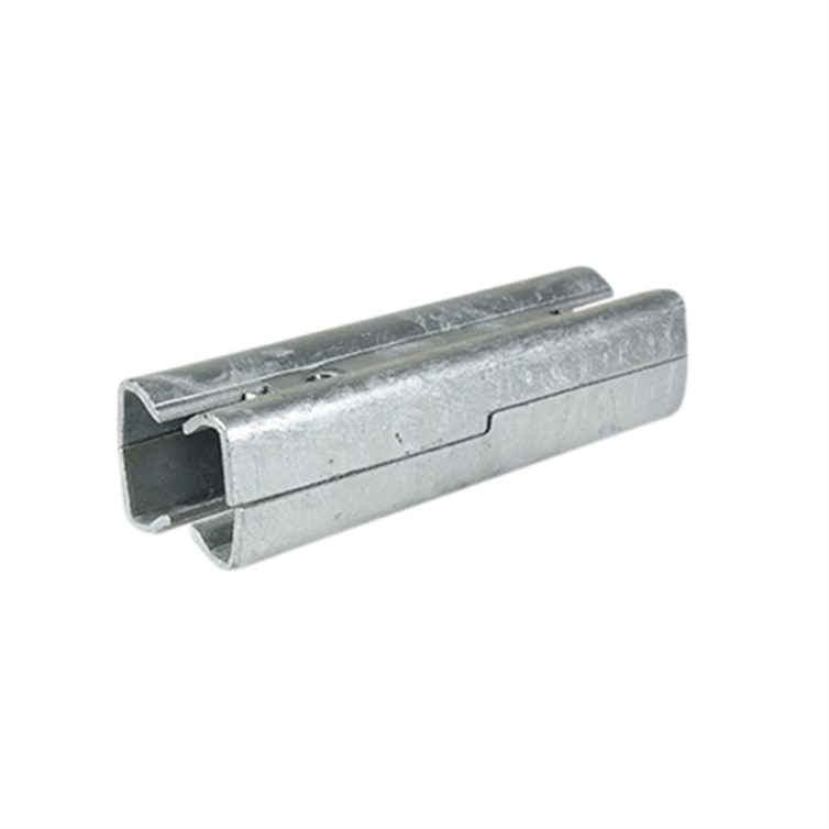 Galvanized Steel Single Splice-Lock for 2" Schedule 40 Pipe or 1.90" Tube with .154" Wall, 6" Length G3334-6