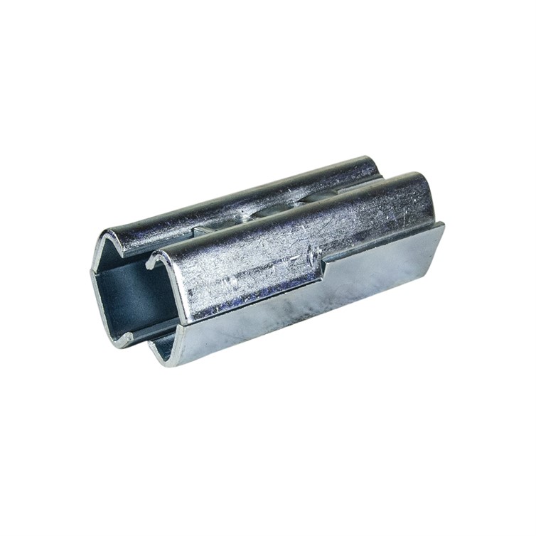 Plated Steel Double Splice-Lock for 1.50" Sch. 40 Pipe or 1.90" Tube with .145" Wall, 3.75" Length PL3358