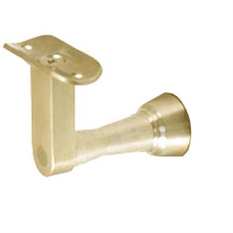 Satin Brass Post Mount Handrail Bracket, 3-1/4" Projection MB4302P