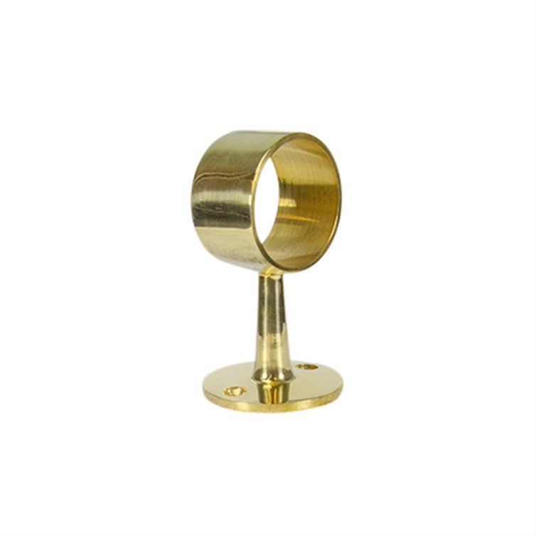 Polished Brass Flat Style Center Post Flange for 2" Tube 142031