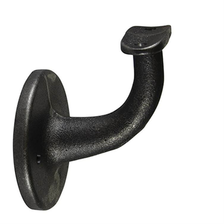 Ductile Iron Style U Wall Mount Handrail Bracket with Two Mounting Holes, 3" Projection 1703