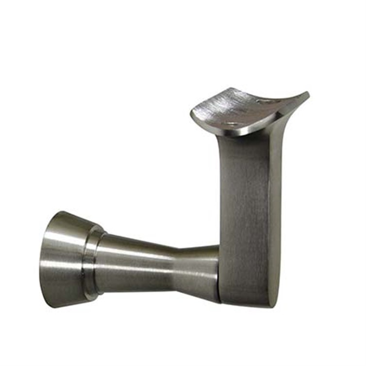 316 Satin Stainless Post Mount Handrail Bracket, 2-1/2" Projection MB3250P