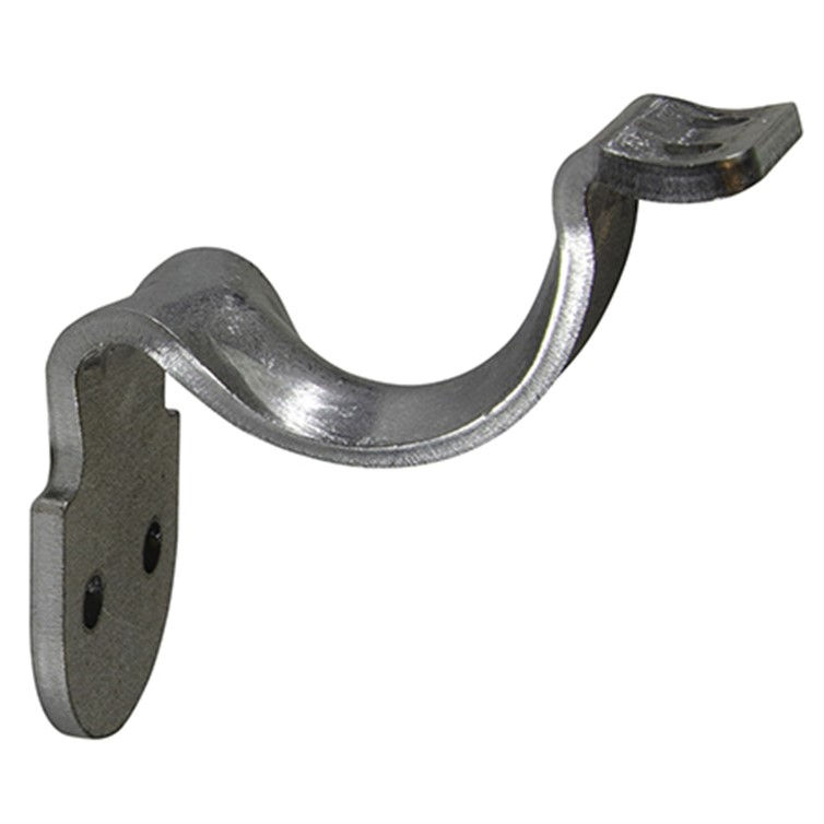 Steel Style C Wall Mount Handrail Bracket with Two Mounting Holes, 3" Projection 3498