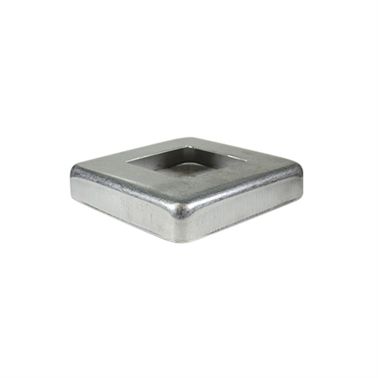 Stainless Steel Flush Base for 2.50" Square Tube with 5.188" Square Base 88097