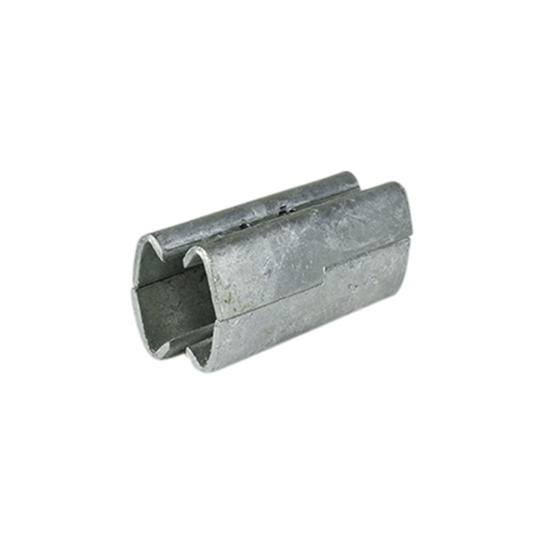 Galvanized Steel Double Splice-Lock for 2" Tube with .120" Wall, 3.75" Length G3378