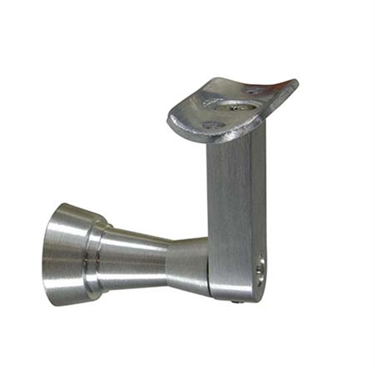 Satin Aluminum Post Mount Handrail Bracket, 2-1/8" Projection MB2252P