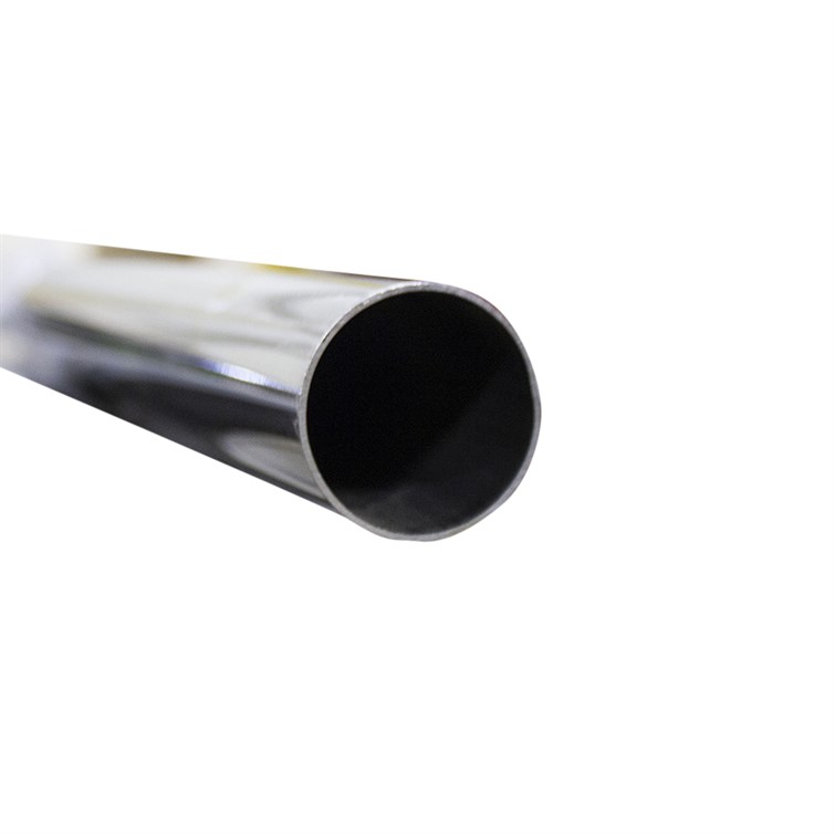 Polished Stainless Steel Round Tubing, 8' T3774-8