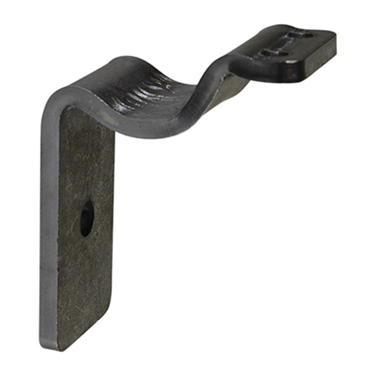 Steel Formed Extruded Round Saddle Wall Mount Handrail Bracket with One Mounting Hole, 2-5/8" Proj. 1970R