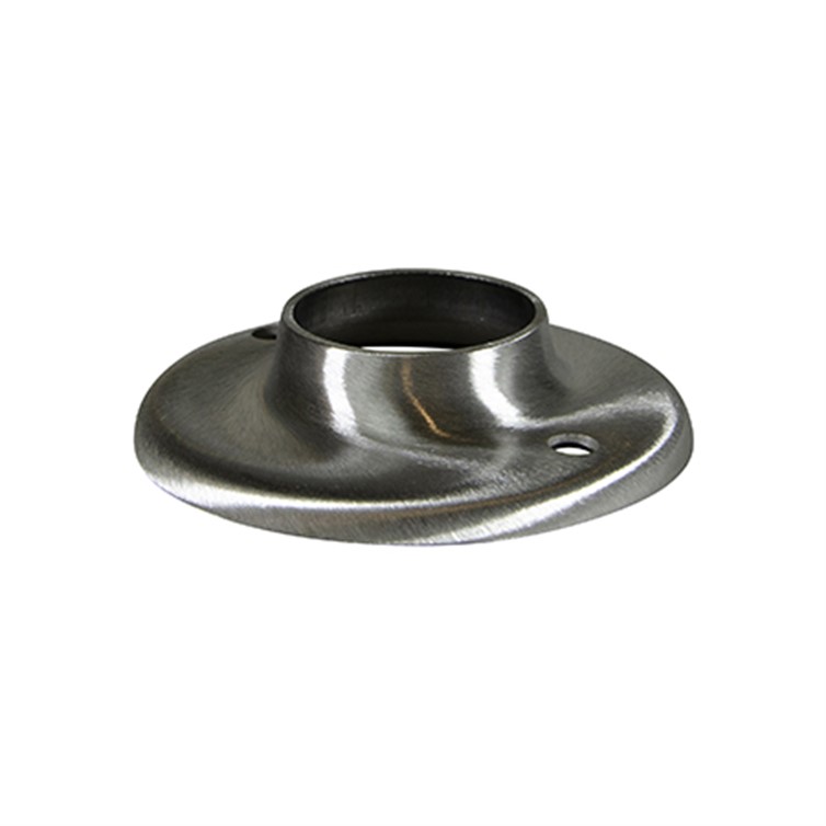 Brushed Stainless Steel Heavy Base Flange with 2 Mounting Holes for 1-1/4" Pipe 1527.4