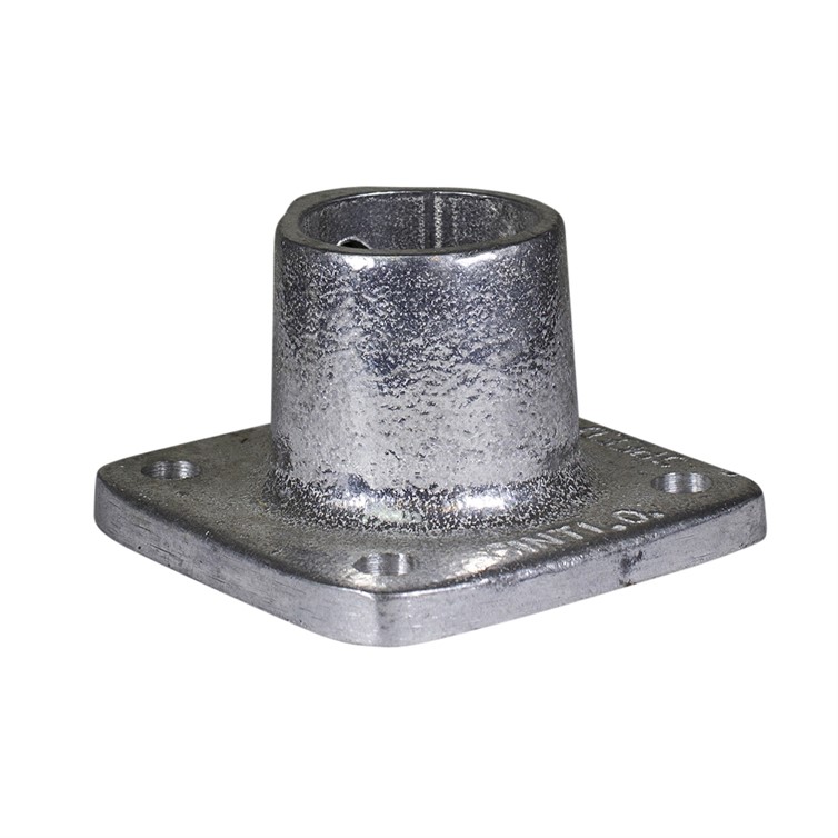 Aluminum Square Flange for 1" Pipe or 1.05" Tube with 3" Square Base SR45-6