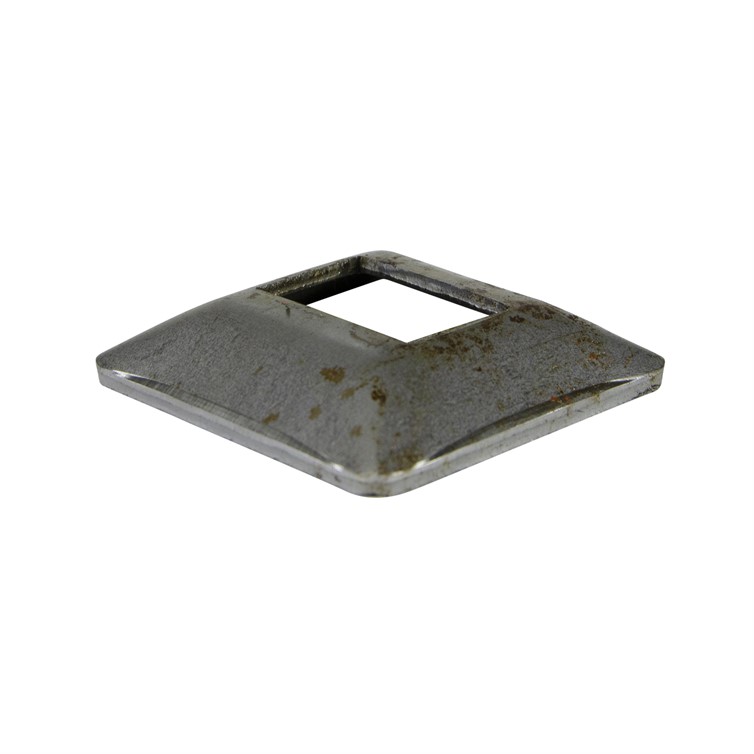Square, Cover Plate, Steel, 1.00" X 1.50" Rectangle, 10 Ga, Mill 8089