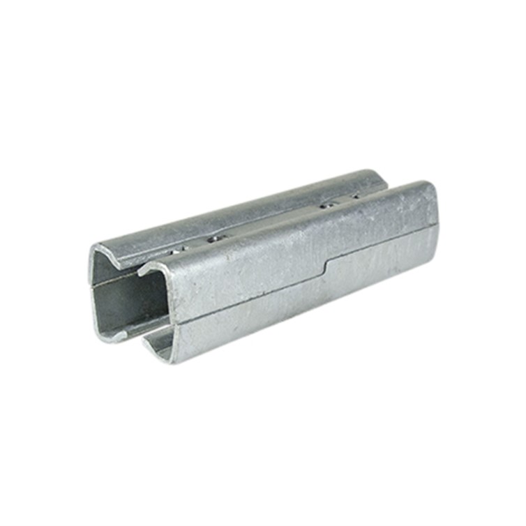 Galvanized Steel Double Splice-Lock for 2" Sch. 40 Pipe or 2.375" Tube with .154" Wall, 6" Length G3373