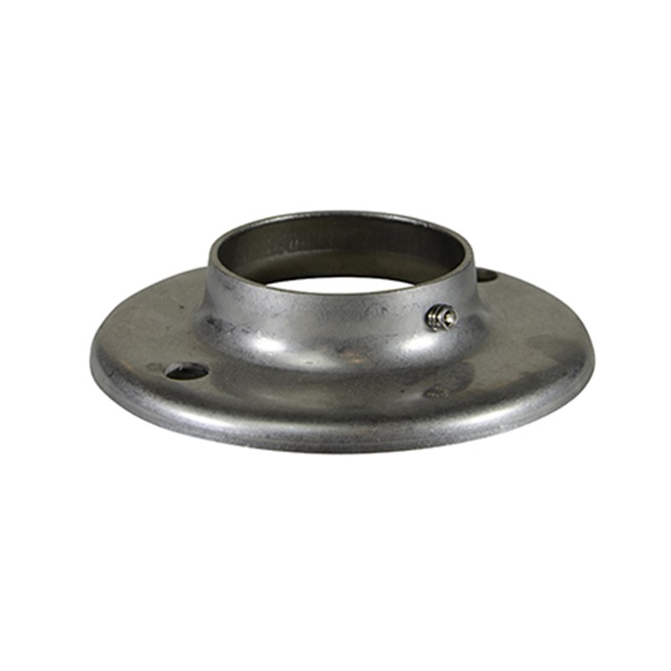 Stainless Steel Heavy Base Flange with 2 Mounting Holes and Set Screw for 2" Pipe 1546