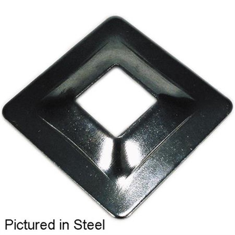 Bronze Square Flange for 1" Square Tube with 3.75" Square Base BZ8041-NH