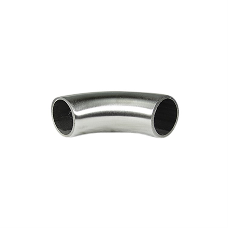 Satin Stainless Steel Flush-Weld 90? Elbow with 2" Inside Radius for 1-1/4" Pipe 317.4