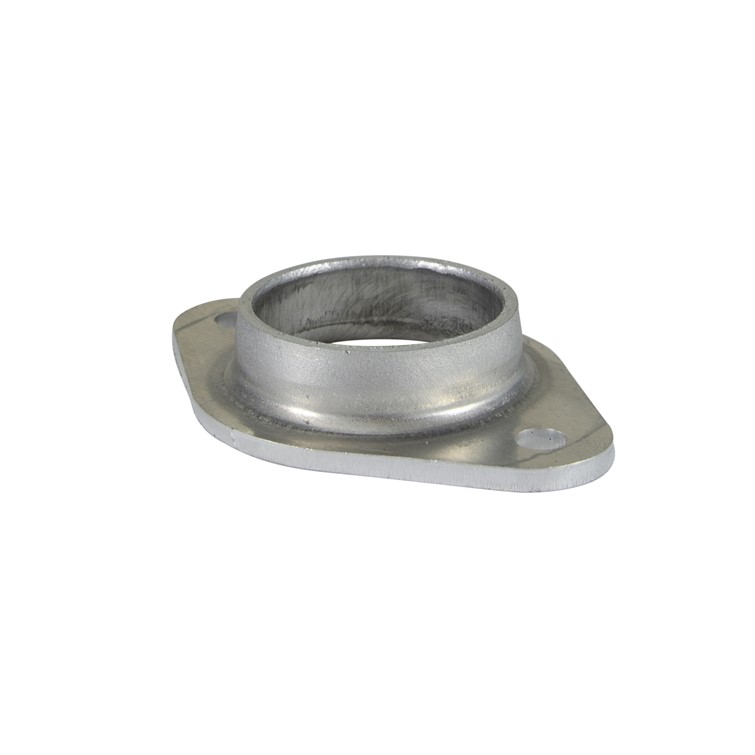 Aluminum Tapered Flat Base Flange for 1.50" Pipe or 1.90" Tube with Two Mounting Holes 4846