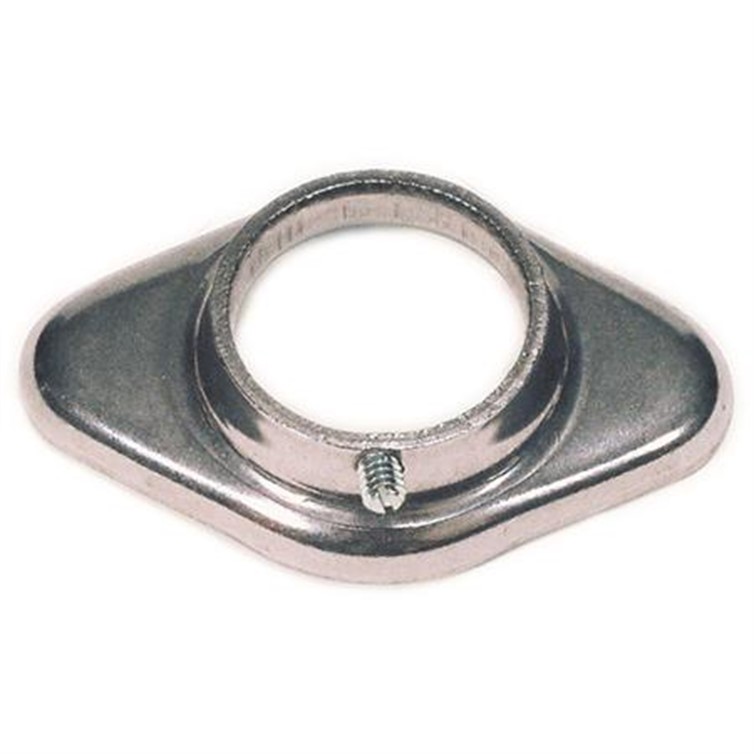 Steel Tapered Heavy Base Flange for 1.25" Pipe or 1.66" Tube with No Mounting Holes and a Set Screw 4912