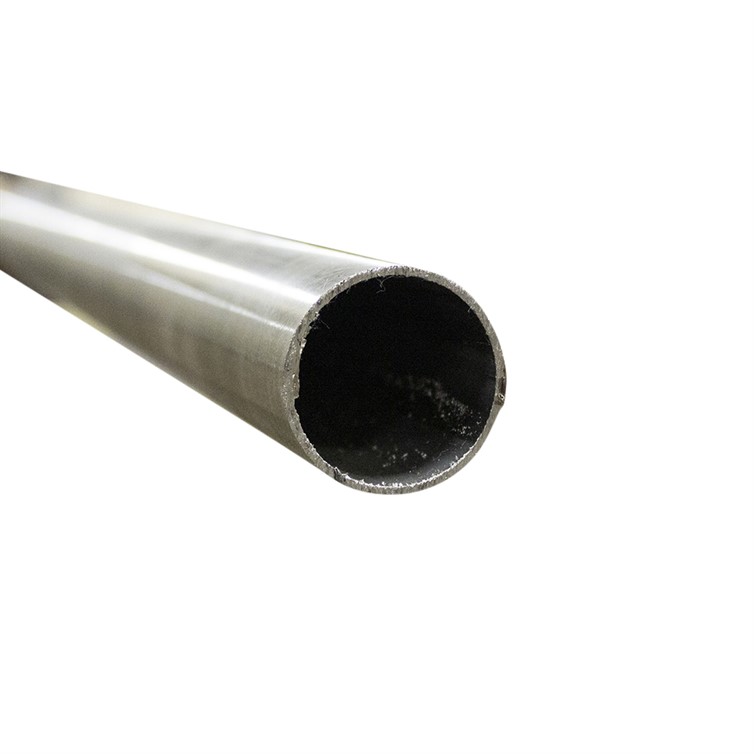 Brushed Stainless Steel Round Tubing with 1.50" Diameter and .065" Wall, 20' Random Lengths T3780