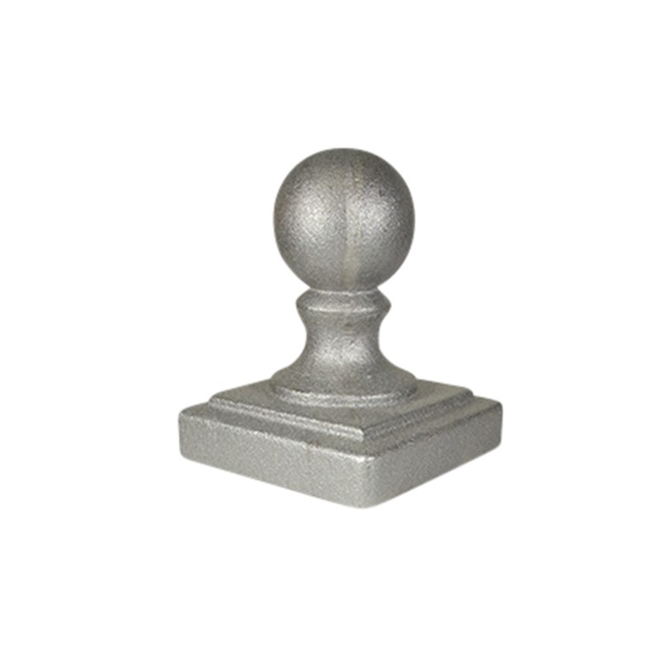Cast Iron Ball Post Cap for 4" Square Tube BC4040