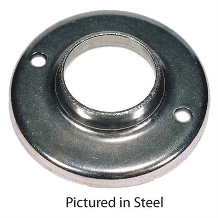 Stainless Steel Heavy Base Flange with 2 Mounting Holes for 1.50" Dia Tube 1535T