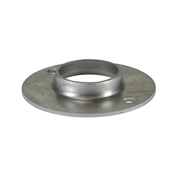 Plain Aluminum Flat Base Flange with 2 Mounting Holes for 1-1/4" Pipe 667