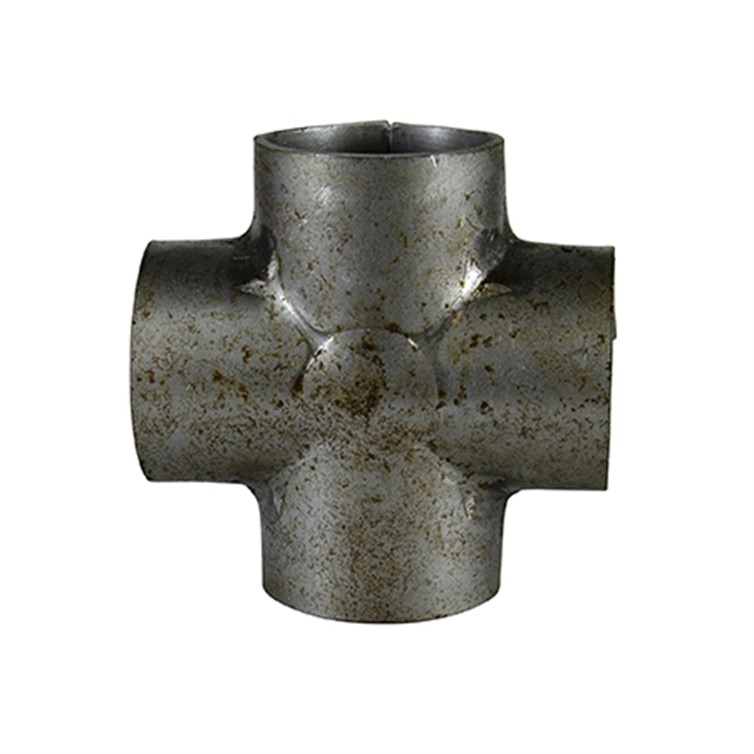Steel Socket Welded Cross for 1.25" Pipe or 1.66" Tube with 2" Diameter 2108